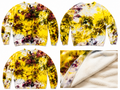 XL X-Large Yellow Purple Green Drift & Dye Handmade Ice-Dye Tie-Dye Pullover Oversized Long-Sleeve Sweater Sweatshirt