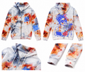 XS USA Red White Blue Drift & Dye Handmade Ice-Dye Tie-Dye Full Zip Zipper Hoodie Long-Sleeve Jacket 4th of July Holiday